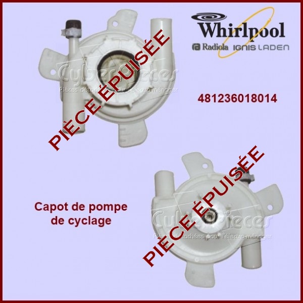 Capot de pompe P28 - Whirlpool 481236018014  ***Pièce épuisée***