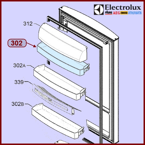 Support bouteilles Electrolux 2148482033 - Pièces réfrigérateur & congélateur