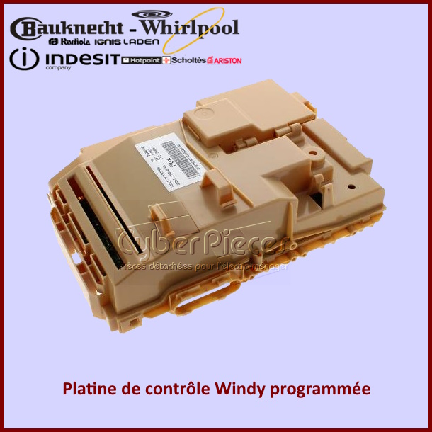 Platine de contrÃ´le Windy programmÃ©e Indesit C00856821