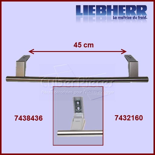 Poignées de porte inox 7438436 - Pièces réfrigérateur & congélateur