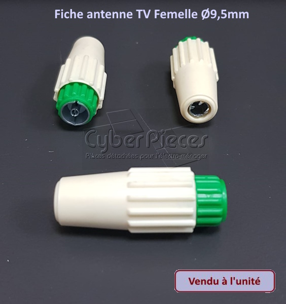 Fiche antenne TV Femelle Ø10mm
