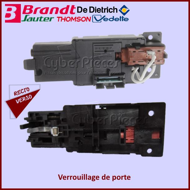 Verrouillage de porte sans filerie Brandt 72X6275 - Pièces four