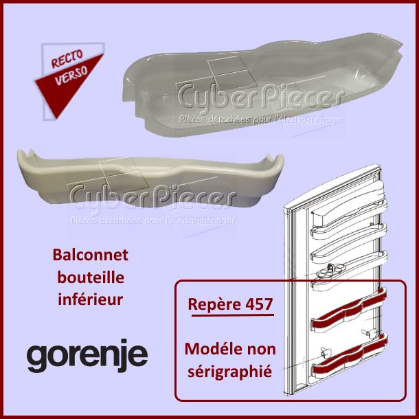 Balconnet Inferieur Gorenje 627274 - Pièces réfrigérateur & congéla...