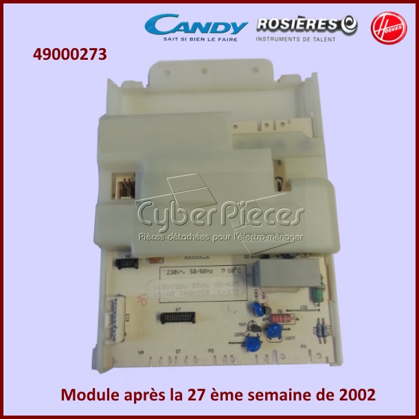 Carte électronique de puissance Candy 49000273 -  Pièces machine à ...