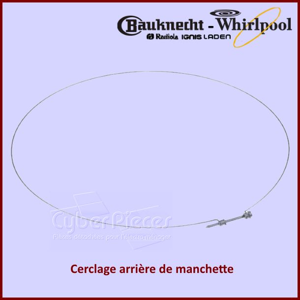 Cerclage Arrière de Manchette Whirlpool 481949238119 -  Pièces mach...