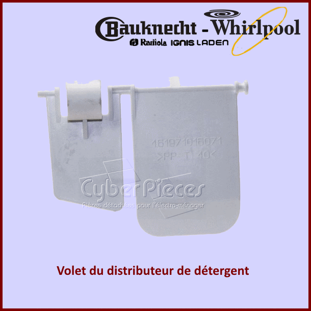 Clapet de boite à produit Whirlpool 481241889019 -  Pièces machine ...