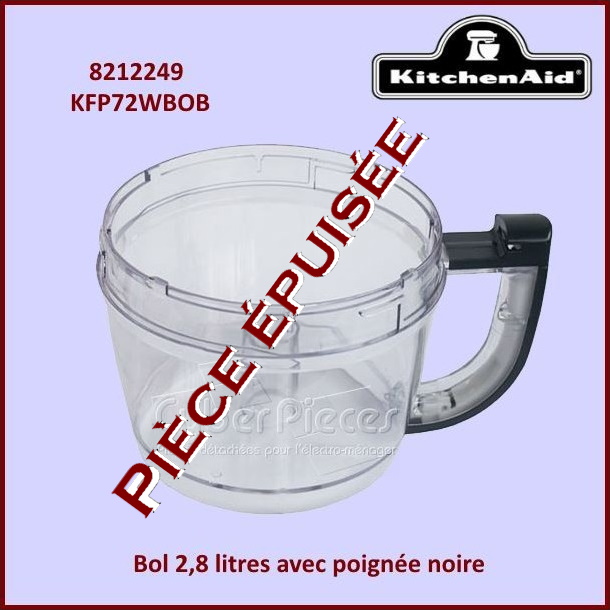 Bol 2,8l avec poignée noire Kitchenaid 8212249 *** Pièce épuisée ***
