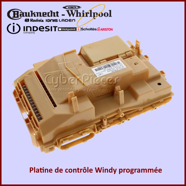 Platine de contrÃ´le Windy programmÃ©e Indesit C00850457