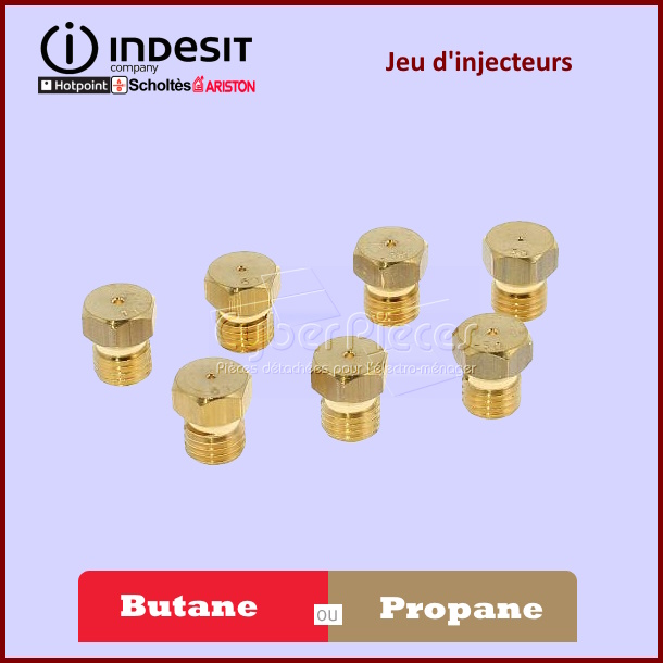 Jeu d'injecteurs gaz Butane Indesit C00075029