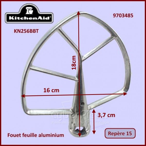 Mélangeur plat aluminium KN256BBT Kitchenaid 9703485 - Pièces robot...