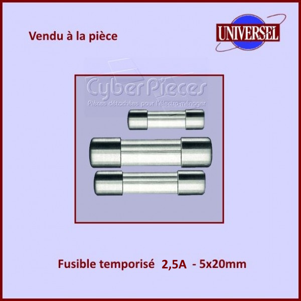 Fusible 2.5A TemporisÃ© 5X20mm en verre