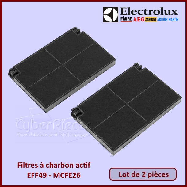 Filtres ÃÂ  charbon actif EFF49 - MCFE26 Electrolux 50287496009