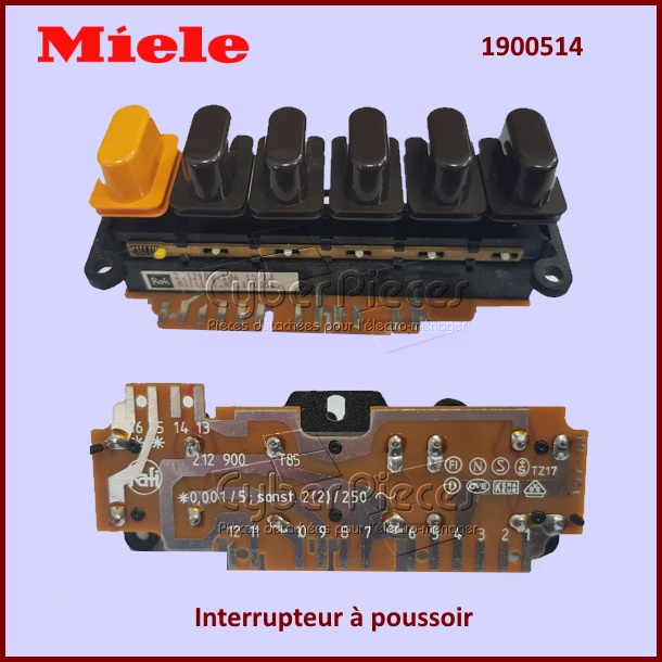 Interrupteur Ã  poussoir Miele 1900514