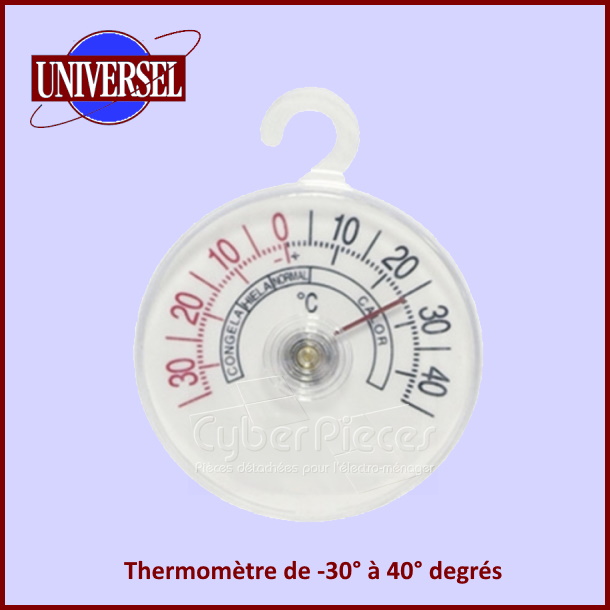 Thermomètre rond de -30 à +40°