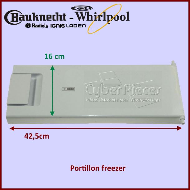 Portillon de freezer complet Whirlpool 481244069331 - Pièces réfrig...