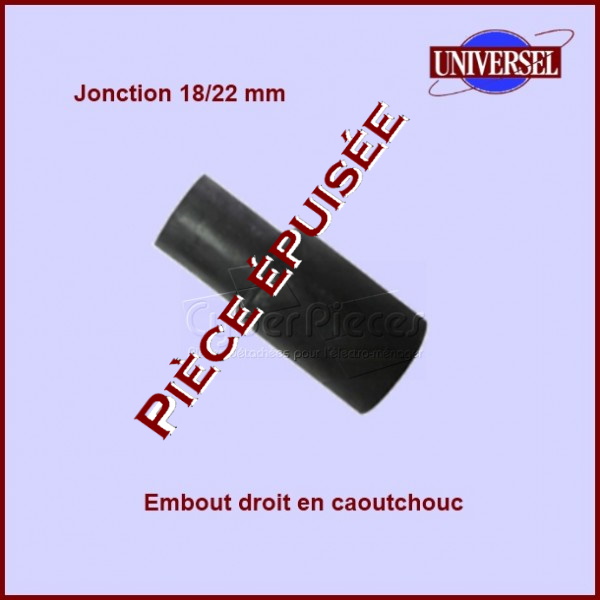 Embout droit tuyau de vidange 18/22mm - PiÃÂ¨ces lave-vaisselle