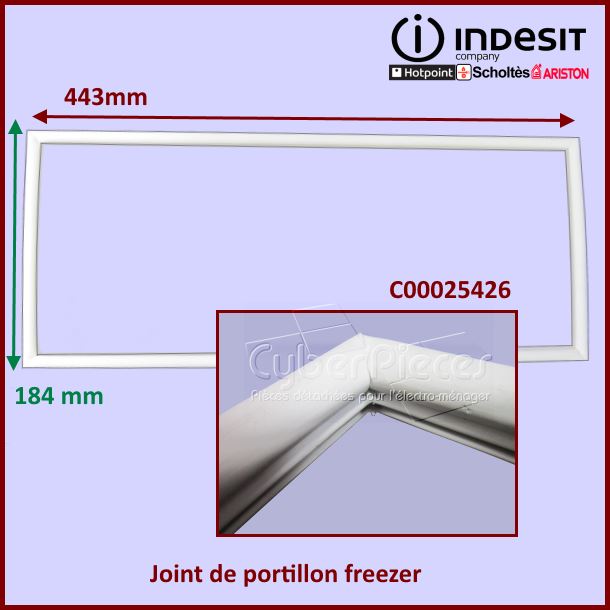 Joint de portillon freezer Indesit C00025426 - Pièces réfrigérateur...