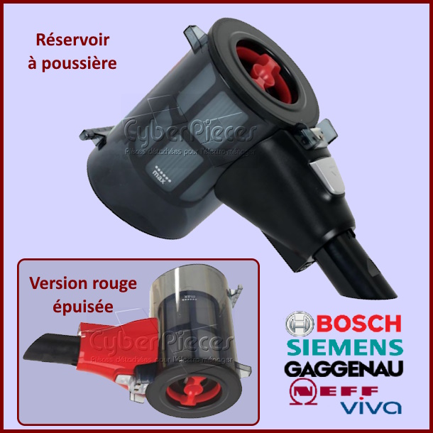 Réservoir noir avec filtre Hepa Bosch 12026264