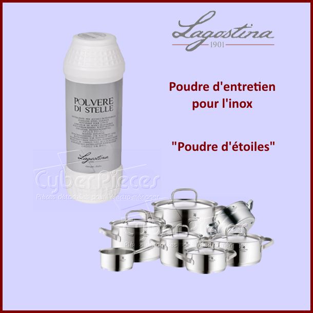 Produit d'entretien pour l'inox "Poudre des étoiles" Lagostina