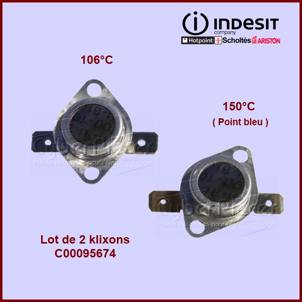 Kit de 2 thermostats - C00095674 - PiÃ¨ces sÃ¨che-linge