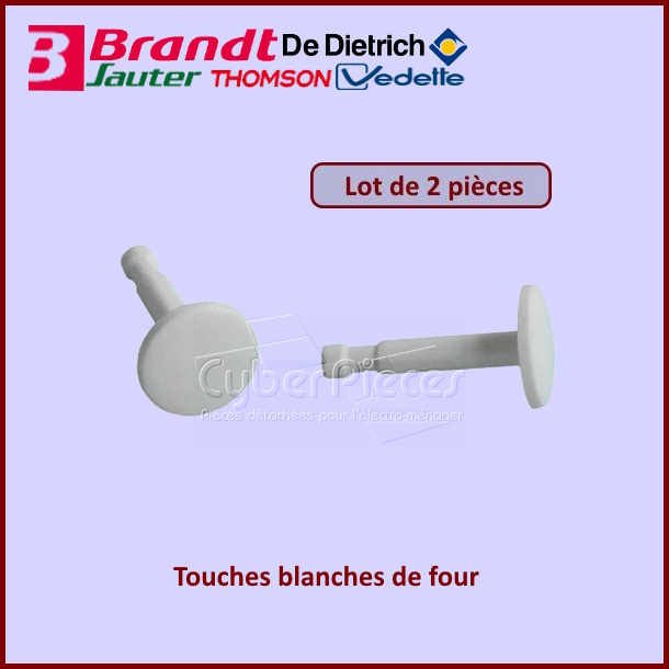 Lot de 2 Touches blanches Brandt 77X3390