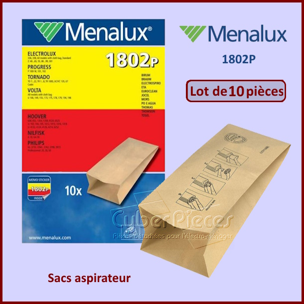 Sacs aspirateur 1802P Electrolux 9001966374