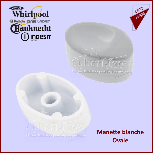Manette blanche Ovale Indesit C00116614