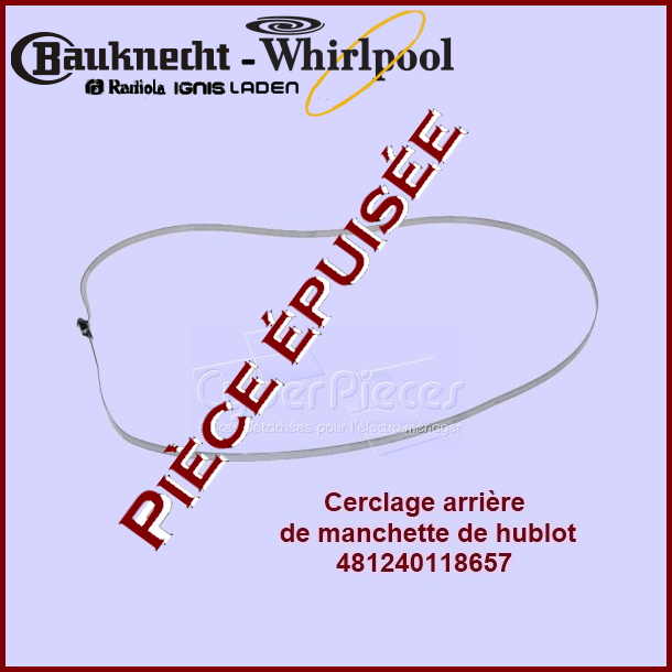 Collier arrière de manchette Whirlpool 481240118657 -  Pièces machi...