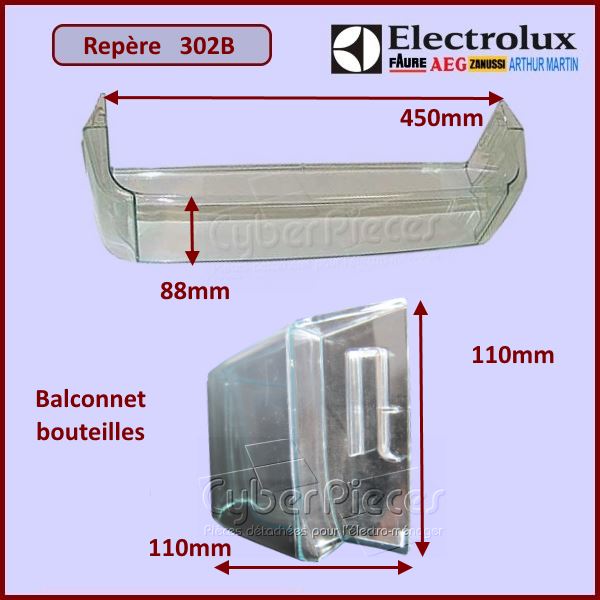 Balconnet Porte-Bouteilles 2425182033 - Pièces réfrigérateur & cong...