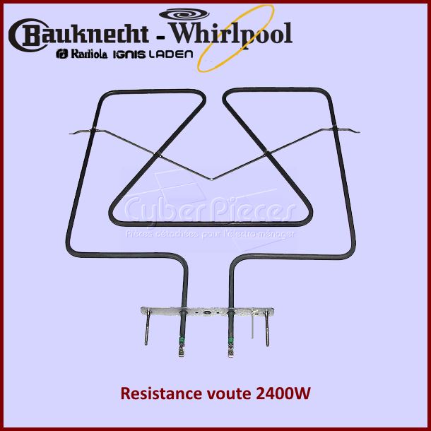 Resistance voute 2400W Whirlpool 481225998524 - PiÃ¨ces four