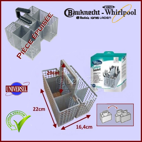 Panier à Couverts Whirlpool 481231038897 - Pièces lave-vaisselle