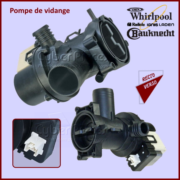 Pompe de vidange Whirlpool 481010585015