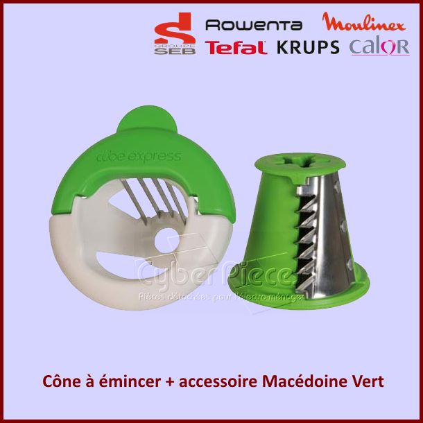 Cône à émincer + accessoire Macédoine Vert Seb XF921401 - Pièces ro...