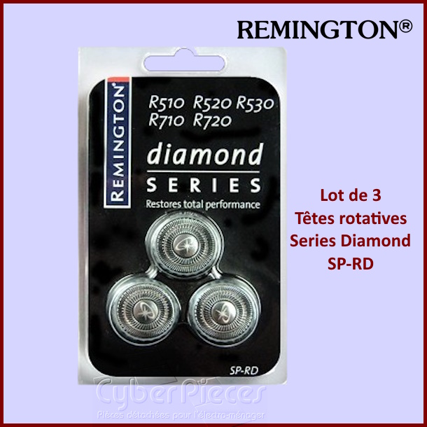 Lot de 3 Têtes rotatives Remington SP-RD