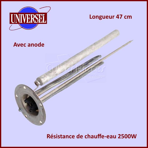 Resistance Chauffe Eau 2500w D120 + Anode - Pièces chauffe-eau