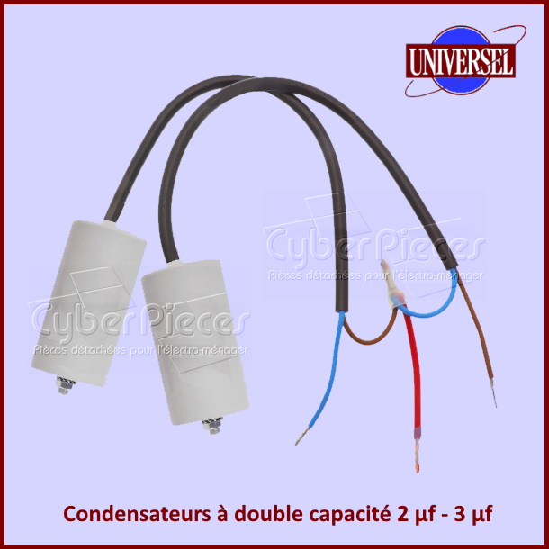 Condensateurs à double capacité 2 µf - 3 µf