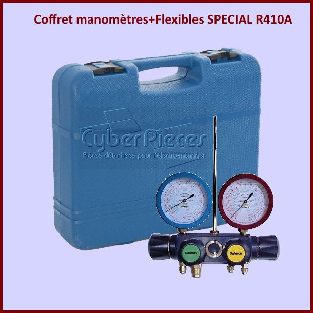 Coffret manomètres+Flexibles SPECIAL R410A - Pièces réfrigérateur &...