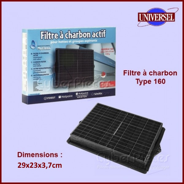 Filtre à charbon Type 160 - Pièces hotte