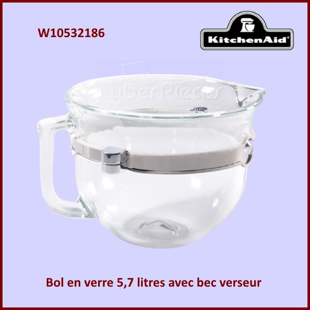 Bol de mixeur Kitchenaid W10532186 - Pièces robot pâtissier Kitchen...