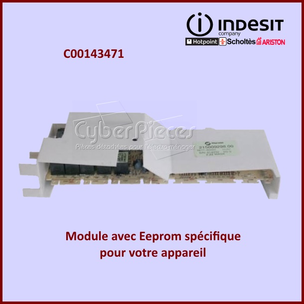 Carte électronique ROHS Indesit C00143471 avec Eeprom spécifique - ...