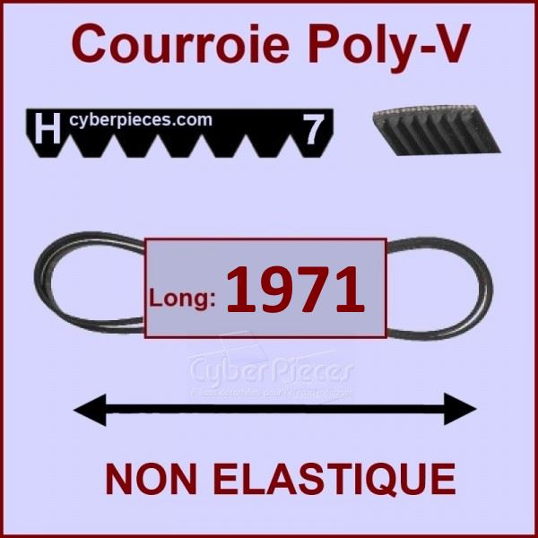 Courroie 1971H7 non Ã©lastique 136603300 - PiÃ¨ces sÃ¨che-linge