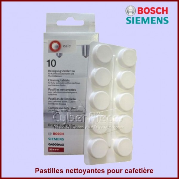 Lot de 10 pastilles détergentes Bosch TZ60001