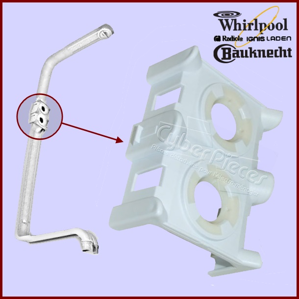 Raccord de tube avec 2 Joints Whirlpool 481253029431
