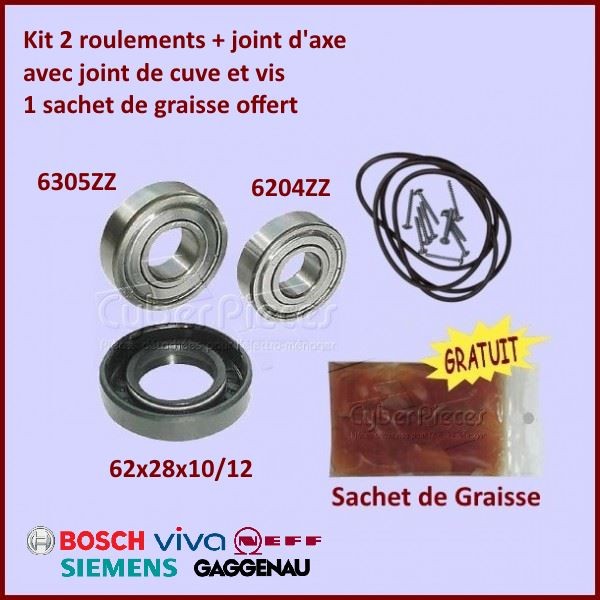 Kit palier + Joint de Cuve Bosch 00172685