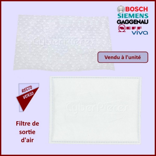 Filtre de sortie d'air aspirateur Bosch 00633485
