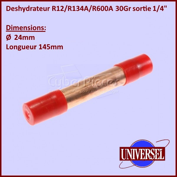 Deshydrateur Gaz R12/r134/r600 3/8 - 30gr