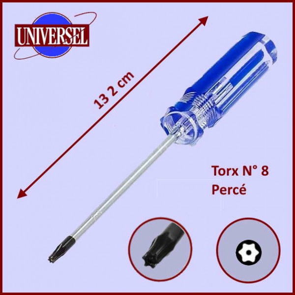 Tournevis Torx T8 percé